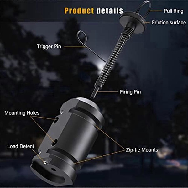 6 STK Perimeter Trip Alarm, Trip Alarm 12 Gauge Camping Trip Wire Alarm Enhed, Bjørneafskrækkende, Camping