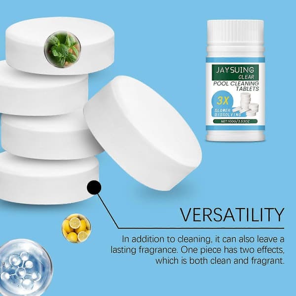 Klor tabletter til swimmingpool, 100g klor tabletter til boblebad med flydende klor tablet dispenser til swimmingpool, soppebassin, spa, badekar 1 Box