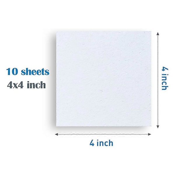 Magic Foam Texture Paper - 4x4 tuuman valkoiset selluloosakortit, 10 arkkia