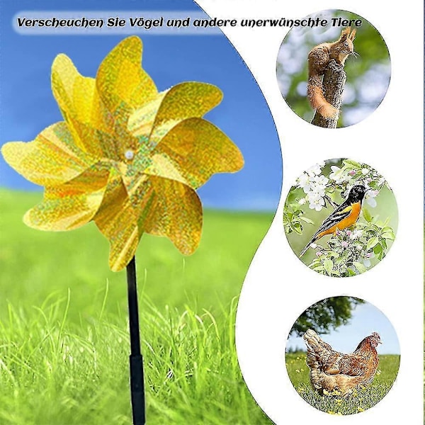 Heijastava tuulimylly, heijastava lintukarkotin, heijastava lintukarkotin, lintujen karkotin, heijastava lintujenesto, heijastava lintujenesto (kulta-6)
