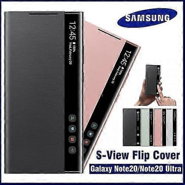 Lämplig för Samsung Galaxy Note 20 / Note20 Ultra 5G mobiltelefon LED skyddsfodral S-View skyddsfodral EF-ZN985 mobilskal White NOTE20