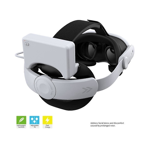 Mukava VR-hihna Meta Quest 3S/Quest 3 -laitteelle 37000 mWh:n akulla parantaa painon jakautumista R
