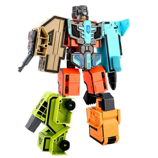 Leksaksdeformation Nummer Transform Robot DIY Monterad Pussel Mecha Robot Leksak för Barn 0-4