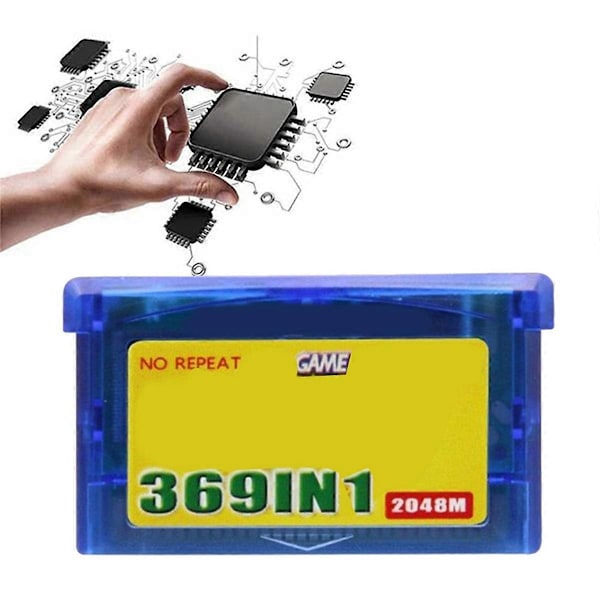 369-in-1 peli Advance-videopelikonsolikortille, yhdistetty englanninkielinen kortti