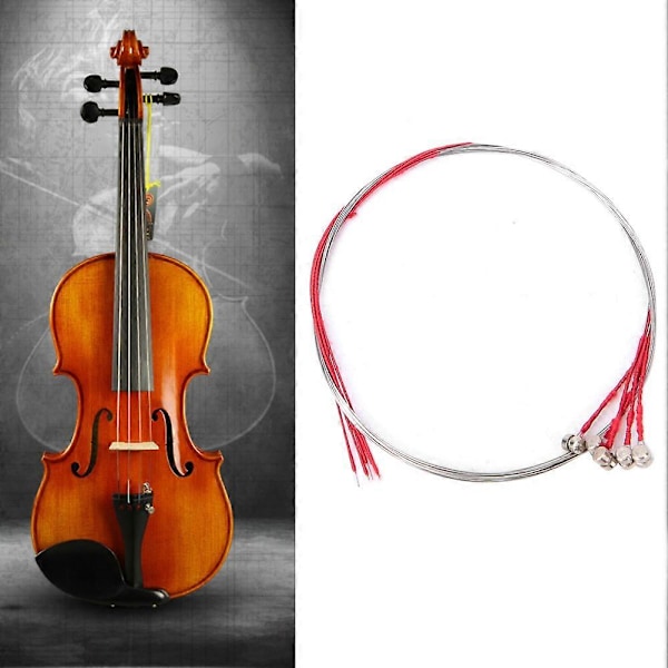 Violin E Strenge Udskiftning Stålstrenge til 3/4 og 4/4 Størrelse Violiner, 5 stk
