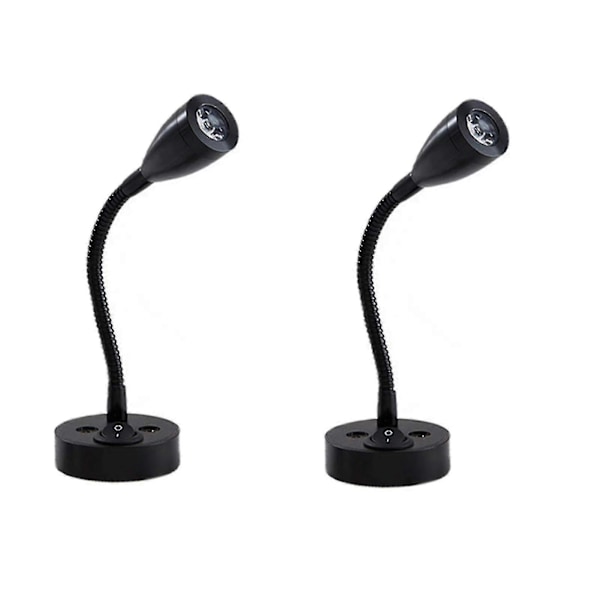 2 Stk. Leselys LED Spotlight 12v Dimbar Bryter Vegg Sengelampe Interiørlys Bobil 6000k Hvit For Bobil
