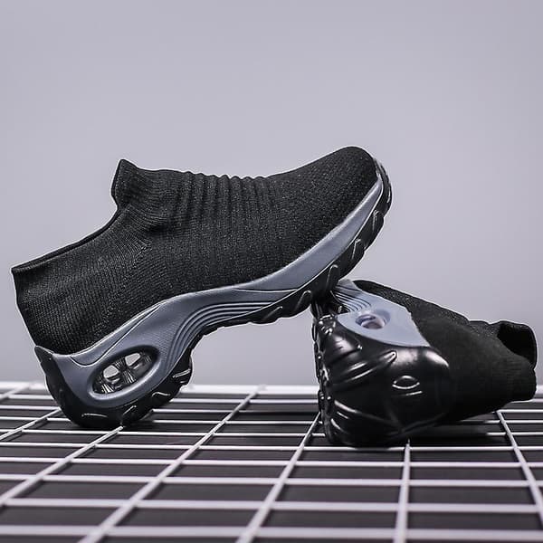 Fleksibel Ortopædisk Sko Elegante Elastiske Slip-on Flade Sko til Kvinder Mesh Overdel Åndbare Sneakers Gray 36