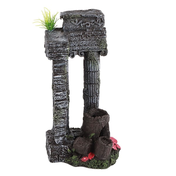 Akvarium Dekor Roman Søyler Simulering Gjenbrukbar Resin Fisketank Landskaps Ornament
