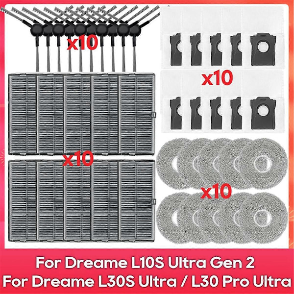För Dreame L10S Ultra Gen 2, L30S Ultra Robotdammsugare Tillbehör