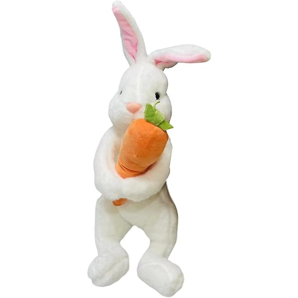 Kanin gosedjur, påskhare plysch kanin, 8 tums kanin kramar morot plysch leksaker White