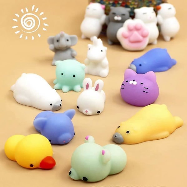 Mochi Squishy Lelut, 30 kpl Mini Squishy Juhlapalveluksia lapsille Eläin Squishies Stressileluja Kissa Panda Yksisarvinen Squishy Puristuslelut Kawaii Squish