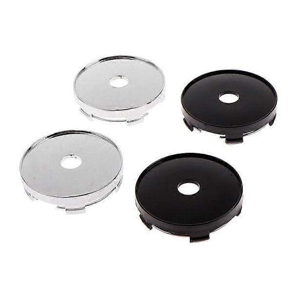 4 st/set 60mm Passar 65mm Logotyp Svart Plast Bil Hjul Center Navkapslar Set Bil Hjul Fälg Nav Kapslar Bil Styling Tillbehör