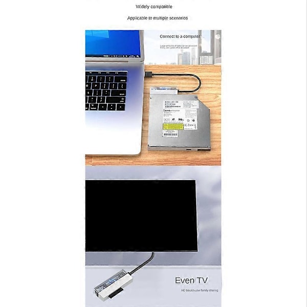 USB2.0 - 6P+7P SATA -kaapeli SATA - USB 2.0 -sovitinkaapeli kannettavan CD-ROM DVD-ROM ODD-sovitinmuunninta varten