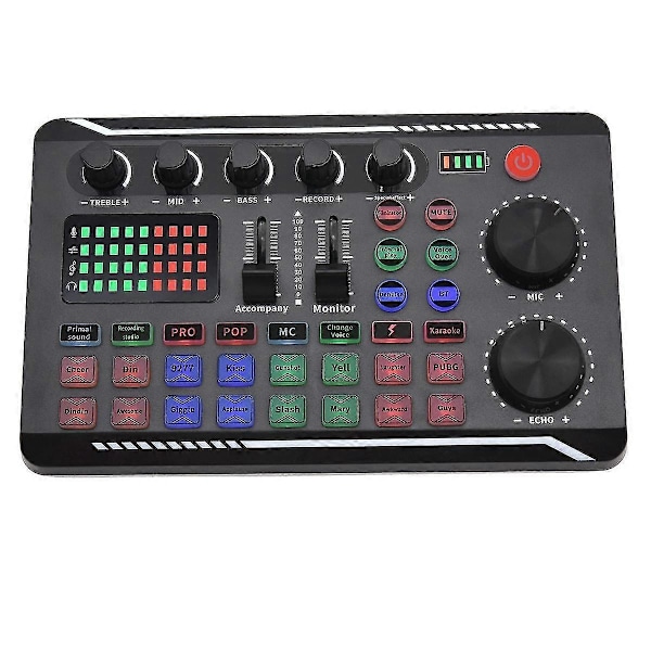 Lydkort Mikrofon Lydmikser Lydkort Audio Miksekonsoll Forsterker Live Musikk Mikser Forsterker DJ Utstyr