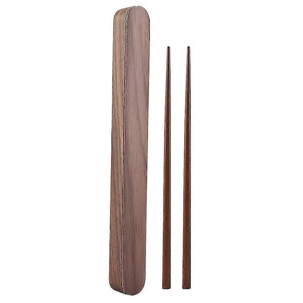 Bärbart Miljövänligt Återanvändbart Trä Chopsticks Förvaringsfodral Box