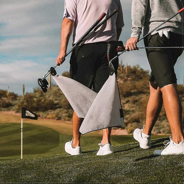Magnetisk håndklæde, til stærkt greb på golfvogne eller køller, sort