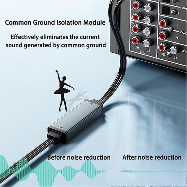 AV100C Audio Isolator Common Ground -kohinasuodatin