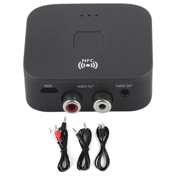 Bluetooth RCA Receiver 3.5mm Jack Aux Trådløs Adapter Audio Receiver Værktøj Til TV Bil - God