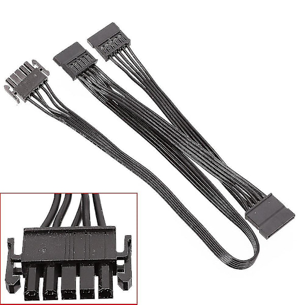 5-nastainen 3-porttinen SATA-oheisvirtalähdekaapeli modulaariseen PSU:hun