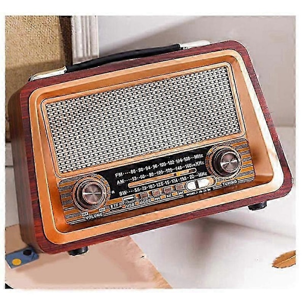 Retro Kannettava Radio Langaton Bluetooth Kaiutin Stereo AM/FM Radio Vastaanotin Soitin USB TF AUX MP3 Klassinen Tyyli