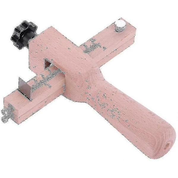 Handjusterbart precisionsverktyg för läderremmar för läderhantverk (1 st, träfärg)