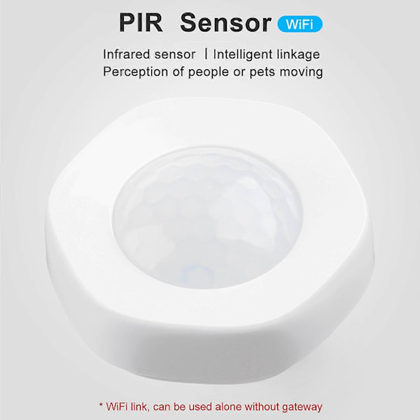Wifi PIR Rörelsesensor Batteridriven Passiv Detektor För Smart Hem Säkerhet