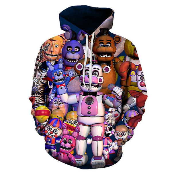 Barn Pojkar Flickor Fem nätter hos Freddy's Hoodie 3d printed huvtröja Casual Pullover Jumper Toppar color 6 160