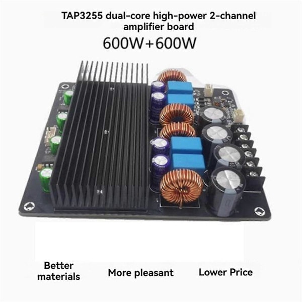 Dual-Core 600W+600W Stereo Digital Högeffekts HiFi Förstärkarkort