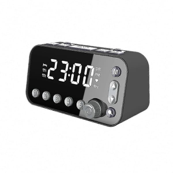 Digital Vækkeur Radio med Dobbelt USB, LED Display & FM/DAB til Soveværelset Black