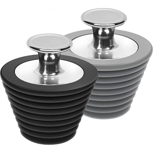 2 Pakning Universal Badekarplugg, Avløpsstopper for Badekar og Baderomsvaskavløp, Passer for 25mm-47mm