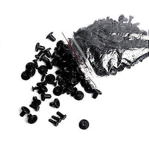 100 st plastnitstift - 1,5x1,3x0,6 cm - för bilskärm och stötfångarfäste A