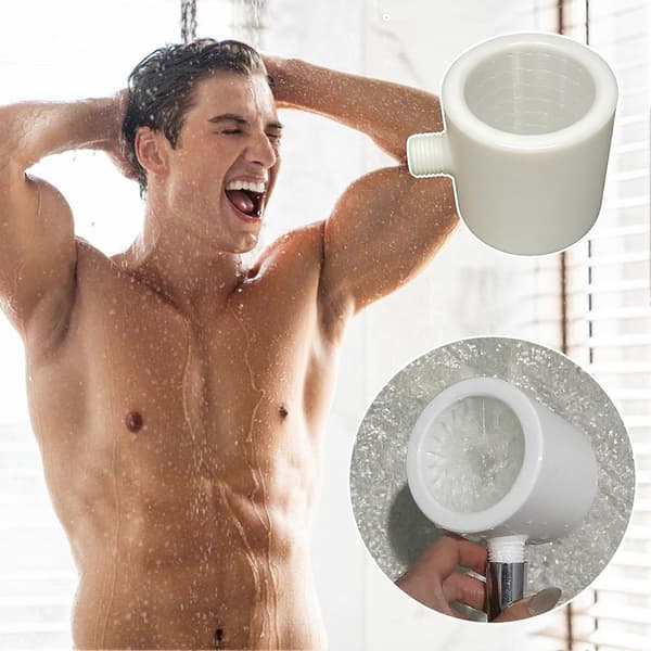 360 graders duschhuvud för badrum, kraftfull hydromassage, justerbart spraymunstycke White 2 S