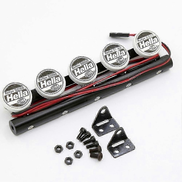 Rc-auton katto 5 valoa Hakuvalot Pyöreä kirkas LED-lamppu 1/10 Rc Crawler Trx4 Axial Scx10 Off-r -malleille
