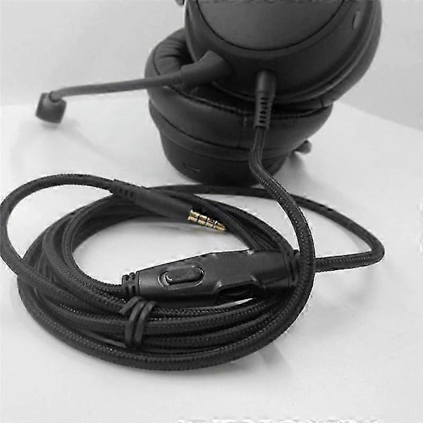 Passer for -HyperX Cloud Alpha/-HyperX Cloud Core Flight Hodetelefonkabel med Volumkontroll Lydkontroll Hodetelefonkabel-FO  SHAN  RAN  WANG