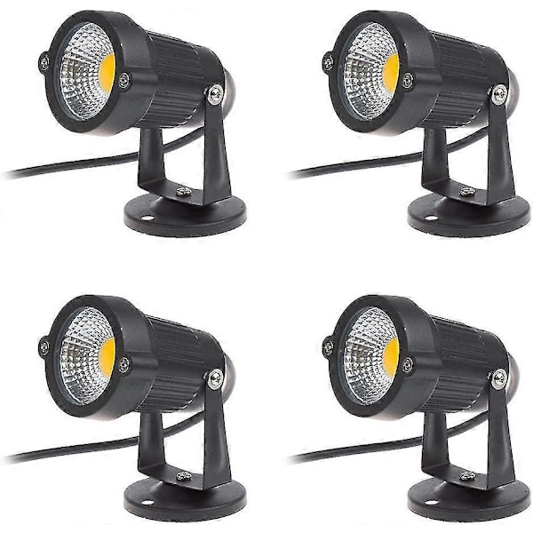 1kpl Cob Led 5w 220v Kohdevalaisin Säädettävät Puutarhapihan Valot, 4000k, Lämmin Valkoinen
