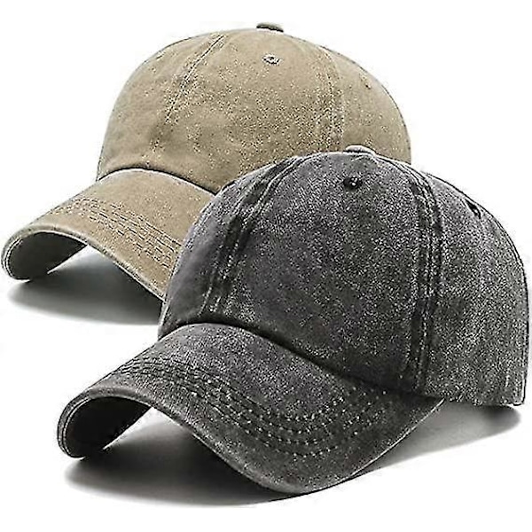 2 kpl Vintage Pesty Kulunut Baseball-lippis Isä Golf-hattu Miehille Naisille