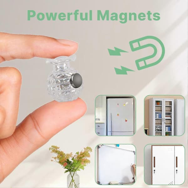 5/10 st Mini Glasvas Kylskåpsmagnet för Köksskåpsdekoration A