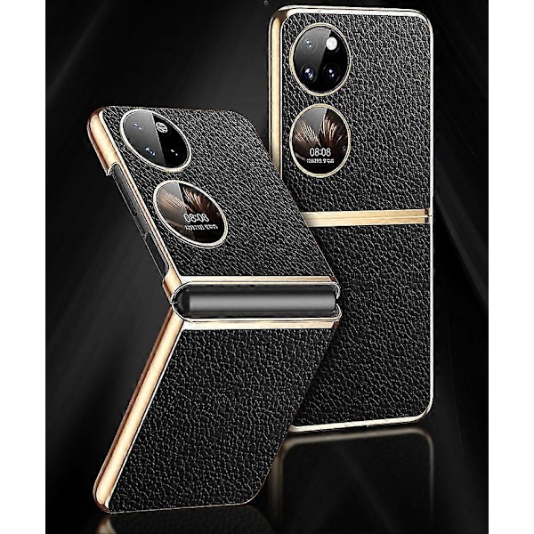 Læder Etui Kompatibelt Med Huawei P50 Pocket Smartphone-YuJia