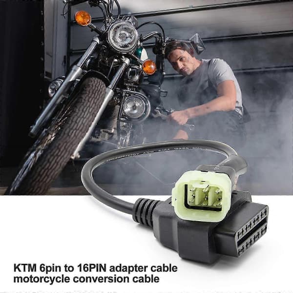 Motorcykel Adapterkabel: KTM 6 Pin Han til 16 Pin Hun Socket