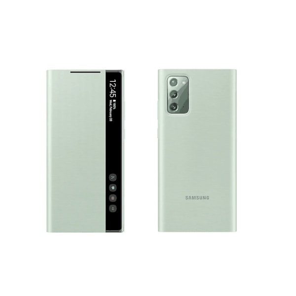 Lämplig för Samsung Galaxy Note 20 / Note20 Ultra 5G mobiltelefon LED skyddsfodral S-View skyddsfodral EF-ZN985 mobilskal Green NOTE20