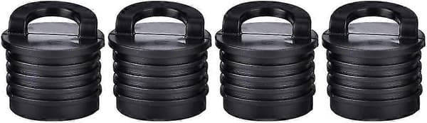 Bådprop, 4 Stykker Kajakpropper Båd Kano Kajak Gummiprop Drænhuller Propper Sort 40mm