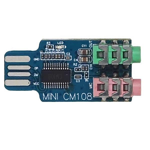 Driveless USB Lydkort Computer Eksternt Lydkort Modul Laptop Lydkort CM108 USB Lydkort