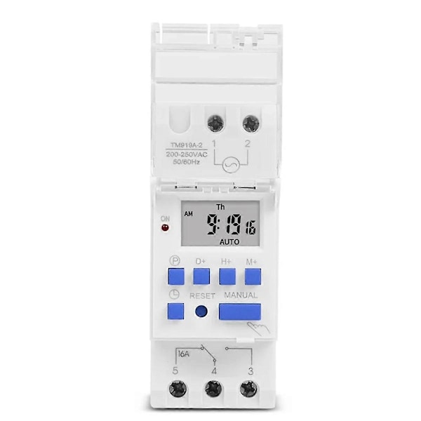 Ohjelmoitava digitaalinen aikakytkinrele ajastinohjain AC 220V 16A
