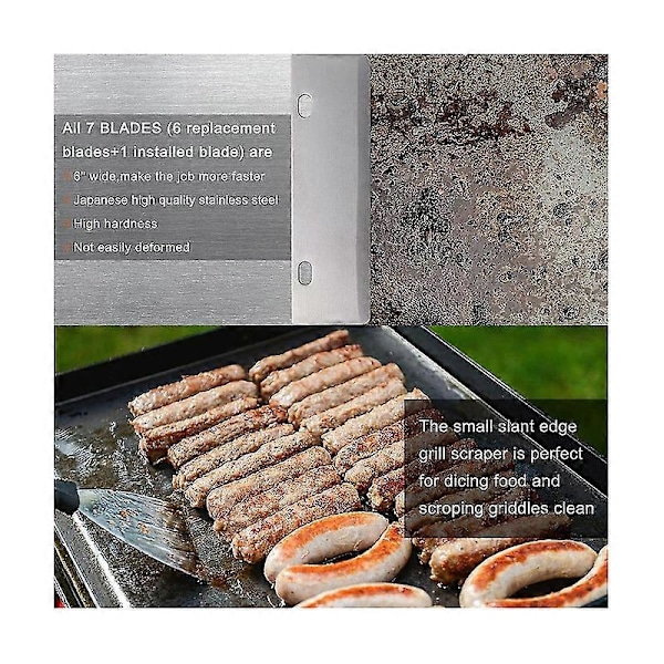 Grill med blader og liten skråkantgrill, kraftig støpt aluminium flat topp grilltilbehør
