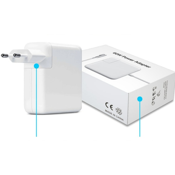 Macbook Magsafe 2 Laddare, 45W/60W/85W - För Macbook 85W