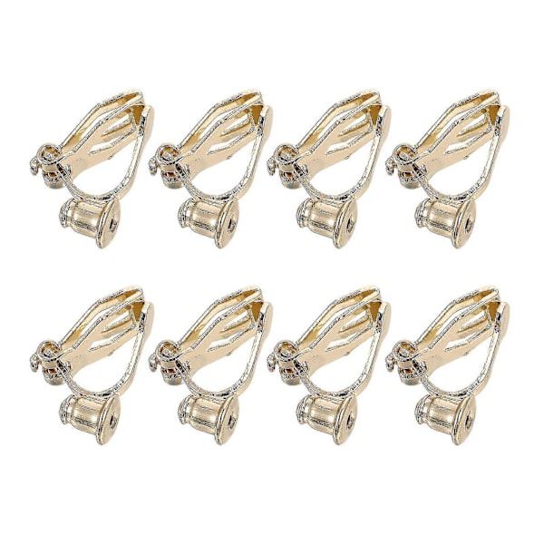 8st Clip-on Örhänge Bas Säker Icke-Piercade Öronklämmor Örhänge DIY Material