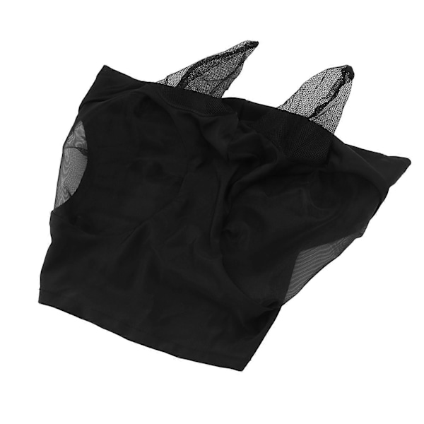 Flugmask i Mesh med Öronskydd för Ridning, Andningsbar och Elastisk, Svart