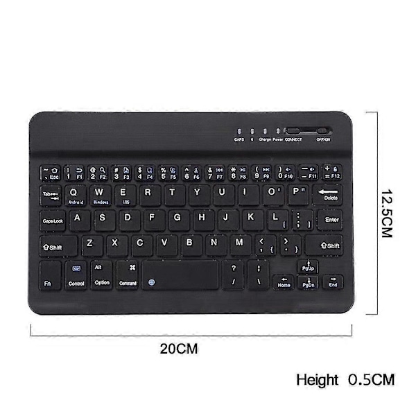 Mini Bluetooth-näppäimistö Langaton Englanninkielinen Näppäimistö Tabletti Latautuva Näppäimistö Tabletille Puhelimelle