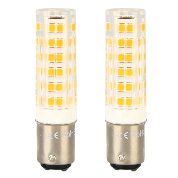 2 stk. BA15D LED-pærer Dimbar 6W Dobbel Kontakt DC Bajonett Sokkel 540LM 76 LED Varmt Lys 60W Halogenpærer Tilsvarende 100?130V