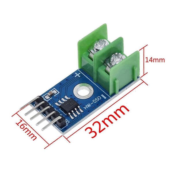 MAX6675 Modul med K-typ Termoelement Sensor Hög Noggrannhet Mätverktyg Högtemperaturmätning